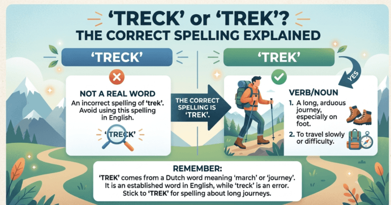 Treck or Trek? The Correct Spelling Explained