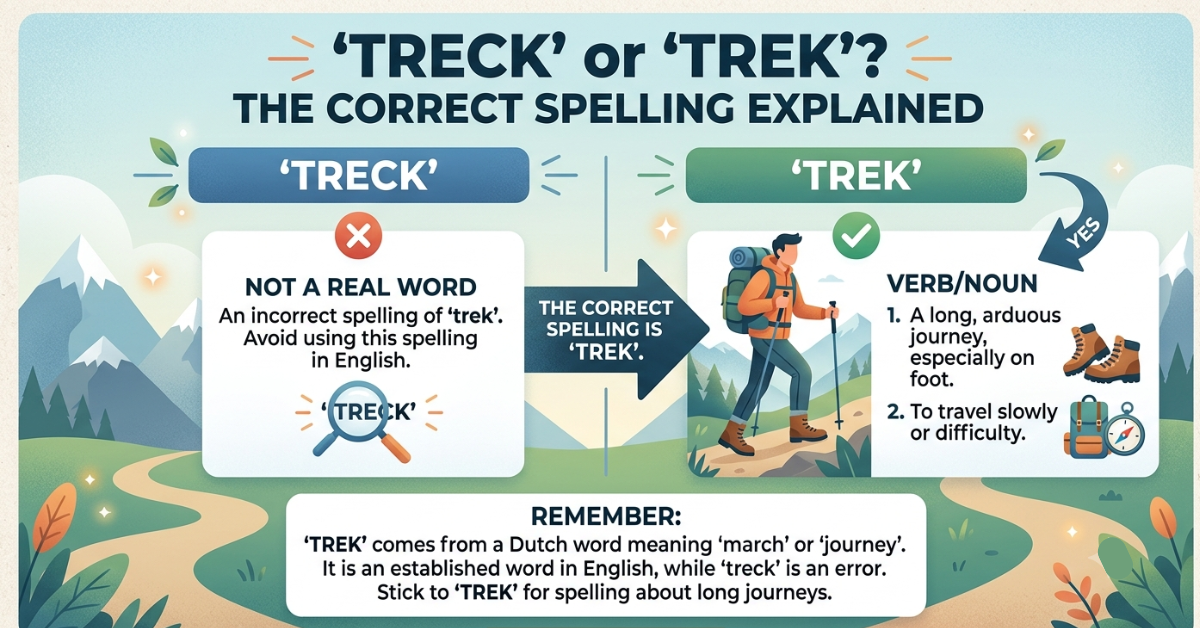 Treck or Trek? The Correct Spelling Explained