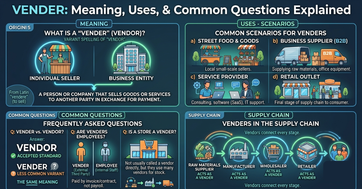 Vender: Meaning, Uses, and Common Questions Explained