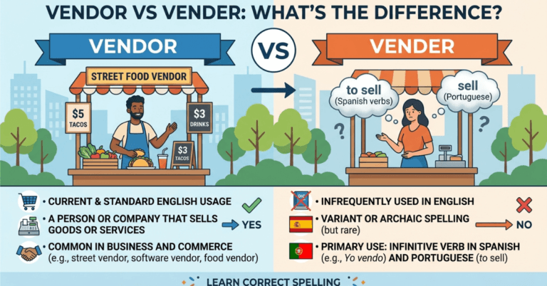 Vender vs Vendor: What's the Difference and Which Is Correct?