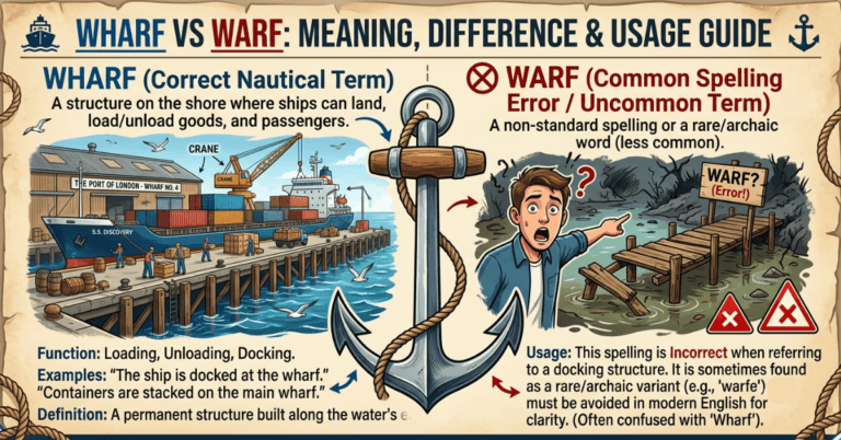 Wharf vs Warf: Meaning, Difference & Usage Guide